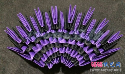 纸艺制作鹦鹉三角插折纸图文教程