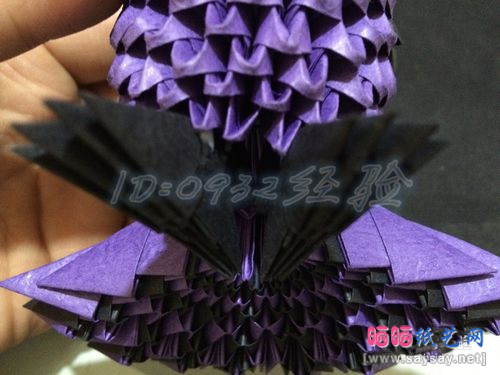 纸艺制作鹦鹉三角插折纸图文教程