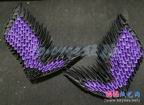 纸艺制作鹦鹉三角插折纸图文教程