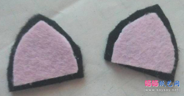 如何制作可爱蕾丝猫耳朵发箍 第9步