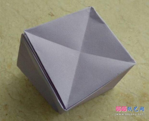 好玩的4D七彩弹簧盒子折纸 第28步