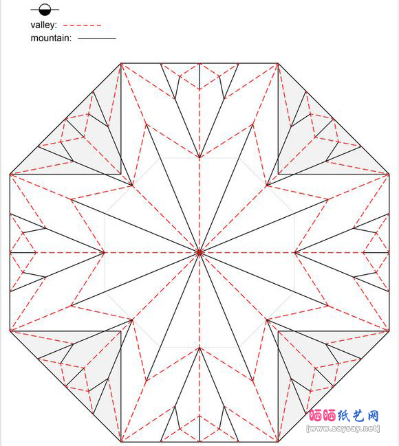 款式一浅黄色八瓣小花折纸CP图片