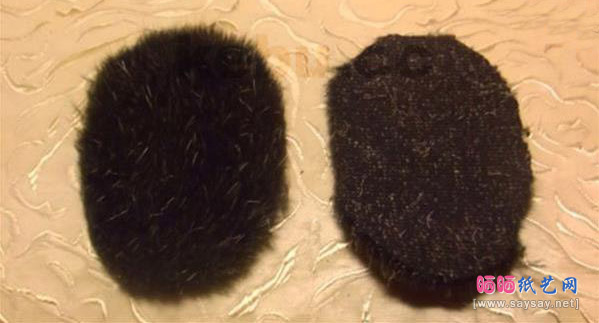 整人玩具逼真黑色毛绒蜘蛛手工制作方法图片步骤8