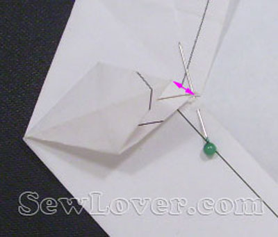 布艺制作六边形挂饰或杯垫折纸方法图片步骤6