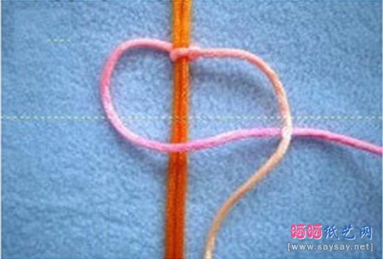 转运结红绳手链编织方法教程图片步骤1