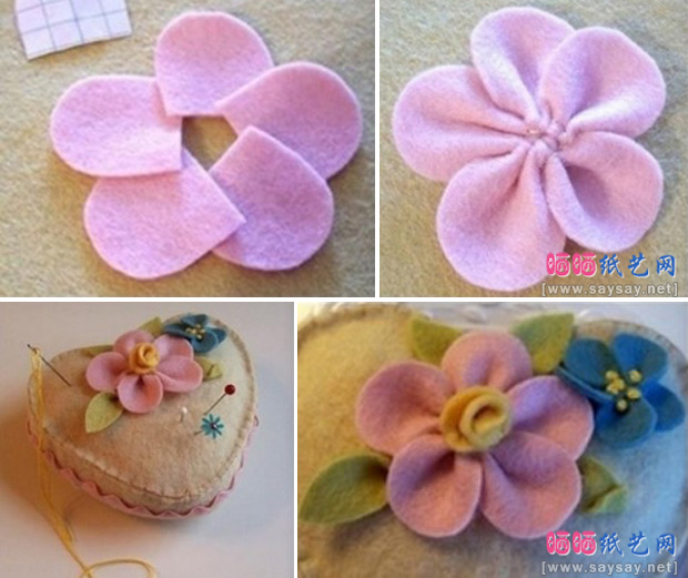 几款精美又实用的不织布花朵制作教程图片步骤1