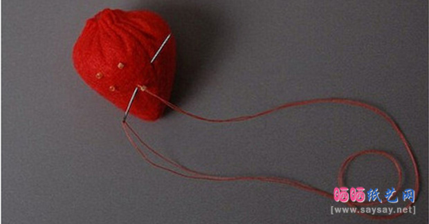 简单几步制作可爱的不织布草莓图片步骤6