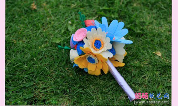 华美不织布手捧花DIY制作方法图片步骤1