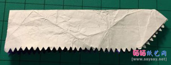 口香糖包装纸制作恐龙头部折纸教程图片步骤5