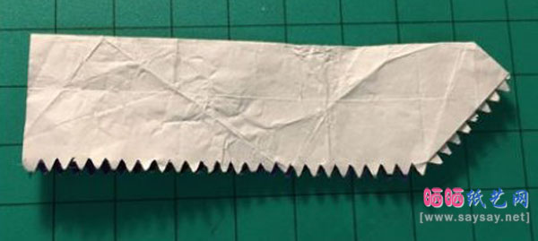 口香糖包装纸制作恐龙头部折纸教程图片步骤7