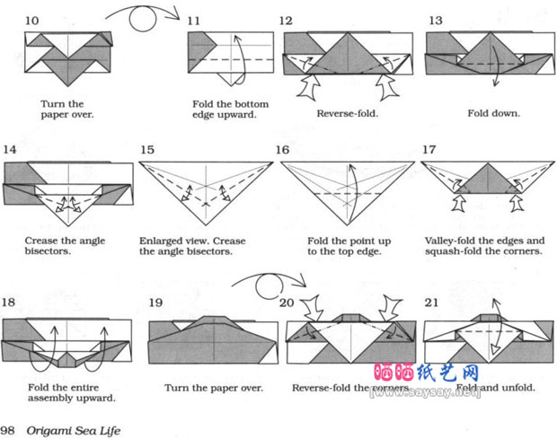 RobertJLang折纸教程比目鱼的折法图片步骤2