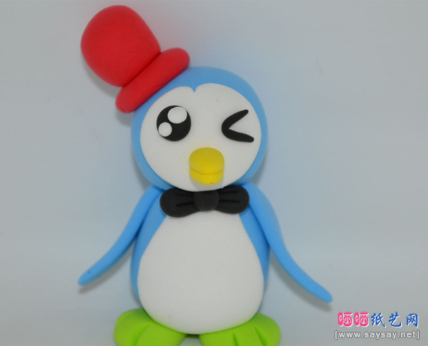可爱企鹅先生软陶DIY制作图文教程完成效果图