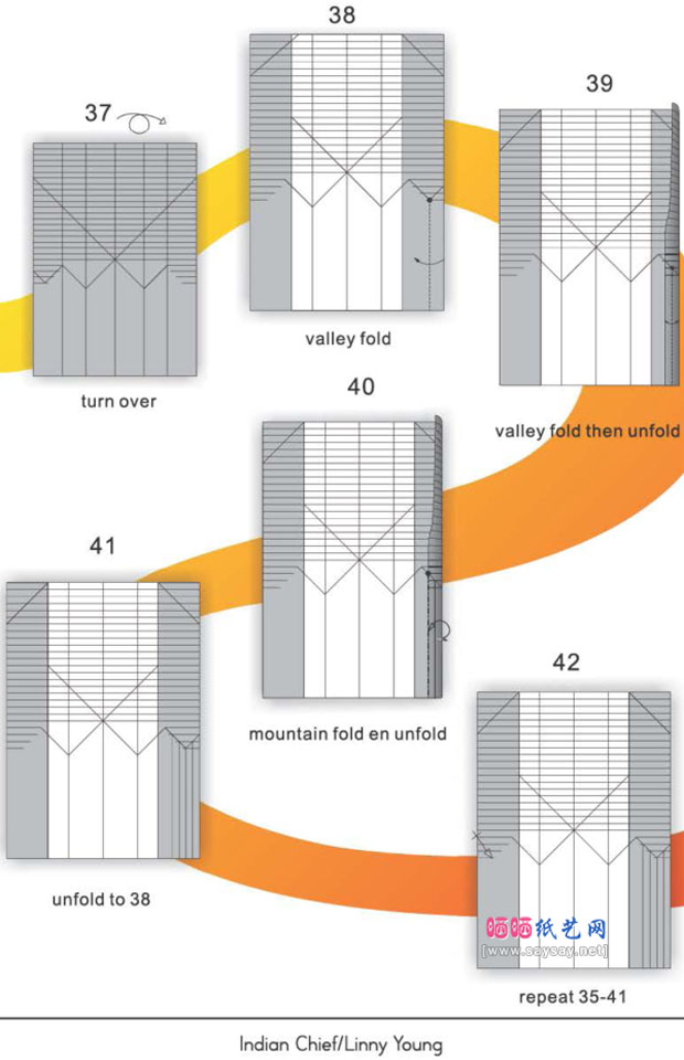 印度酋长手工折纸图谱教程图片步骤5