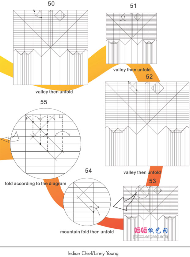 印度酋长手工折纸图谱教程图片步骤7