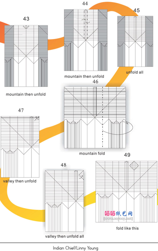 印度酋长手工折纸图谱教程图片步骤6