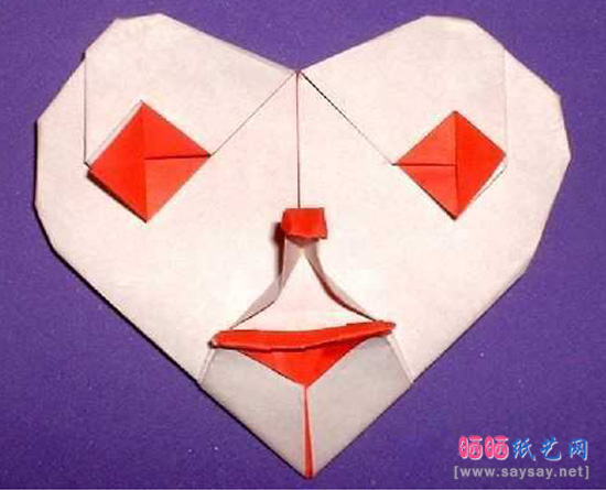 小丑之心手工折纸图谱教程完成效果图