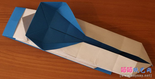 一纸成形的丽莎手工折纸CP及实拍教程图片步骤10