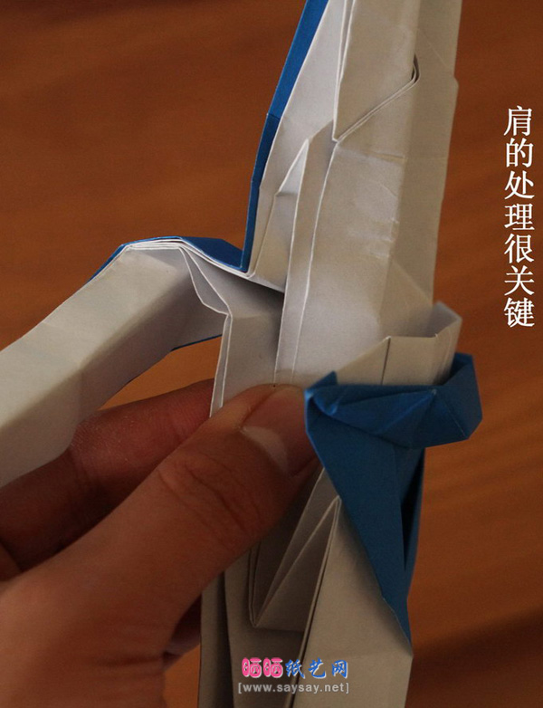 一纸成形的丽莎手工折纸CP及实拍教程图片步骤35