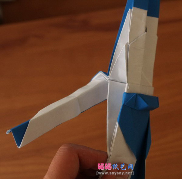 一纸成形的丽莎手工折纸CP及实拍教程图片步骤36