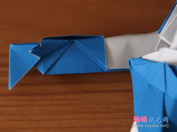 一纸成形的丽莎手工折纸CP及实拍教程图片步骤54