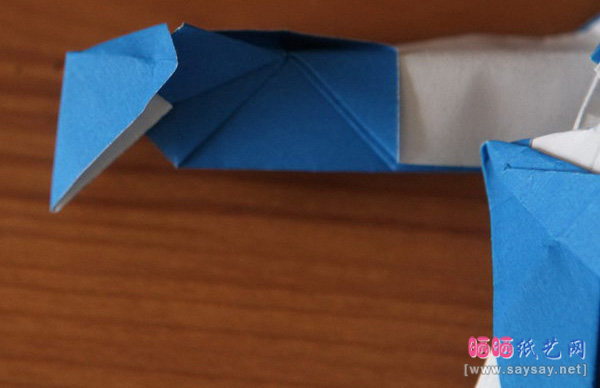 一纸成形的丽莎手工折纸CP及实拍教程图片步骤56