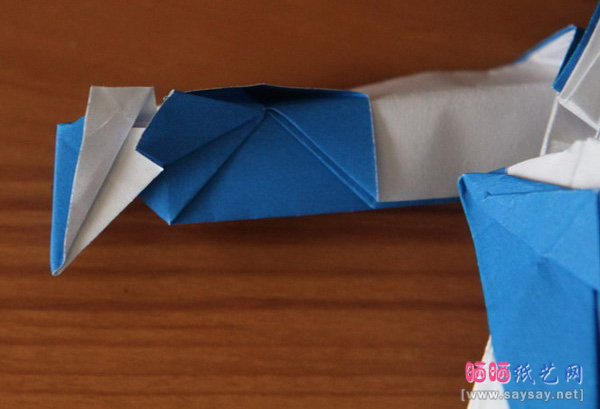 一纸成形的丽莎手工折纸CP及实拍教程图片步骤57