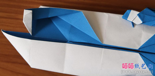 一纸成形的丽莎手工折纸CP及实拍教程图片步骤73
