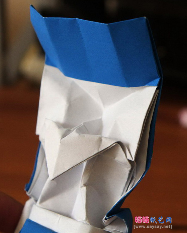 一纸成形的丽莎手工折纸CP及实拍教程图片步骤76