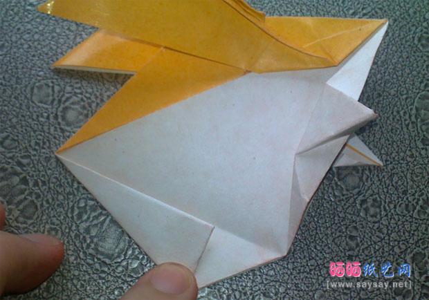 恭平的巴达兽手工折纸实拍教程图片步骤42