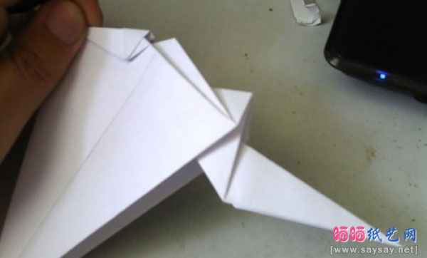 威力强大的驱逐舰手工折纸实拍教程图片步骤8