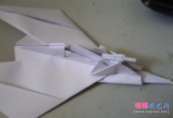 威力强大的驱逐舰手工折纸实拍教程图片步骤15