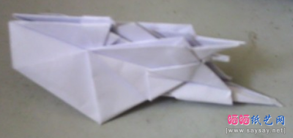 威力强大的驱逐舰手工折纸实拍教程图片步骤16