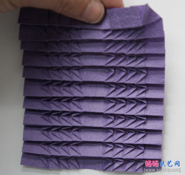 觅晨实拍手工折纸中国龙组合纸艺制作教程 龙身的折法步骤13