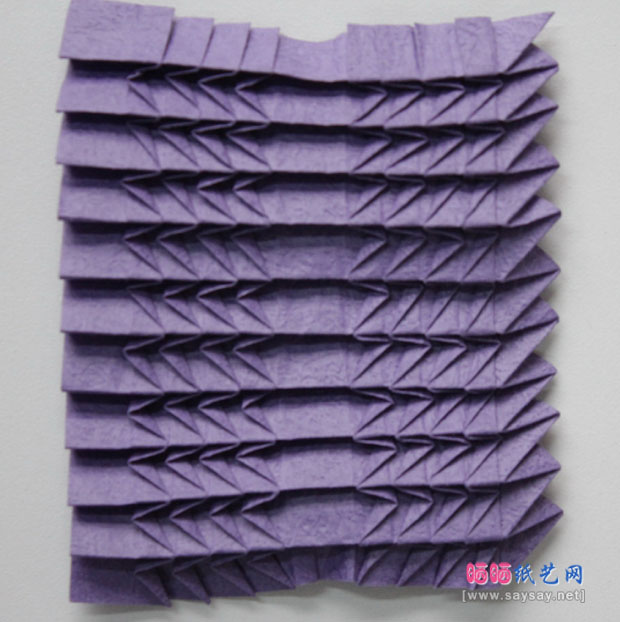 觅晨实拍手工折纸中国龙组合纸艺制作教程 龙身的折法步骤15