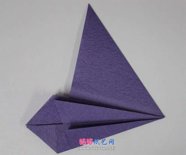 觅晨实拍手工折纸中国龙组合纸艺制作教程 龙头折纸步骤1