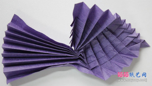 觅晨实拍手工折纸中国龙组合纸艺制作教程 龙龙爪的折法步骤14
