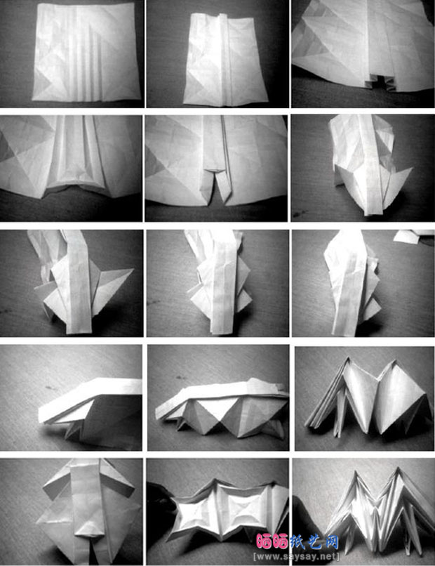 自然界清道夫蜣螂折纸教程图片步骤2