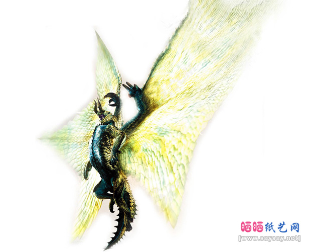 复杂的天廻龙手工折纸实拍教程完成效果图