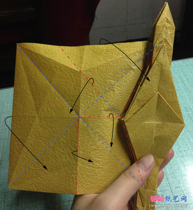 复杂的天廻龙手工折纸实拍教程