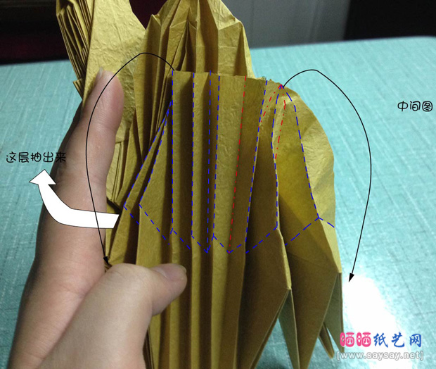 复杂的天廻龙手工折纸实拍教程