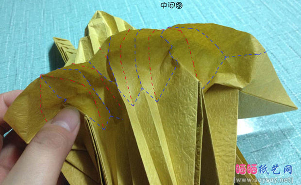 复杂的天廻龙手工折纸实拍教程