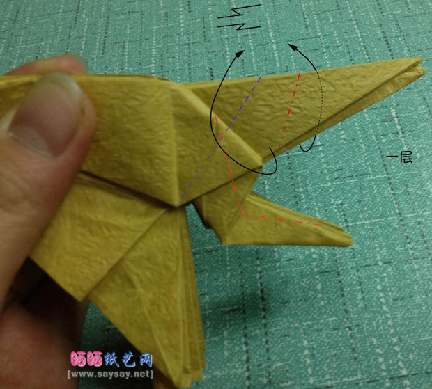 复杂的天廻龙手工折纸实拍教程