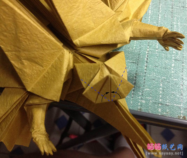 复杂的天廻龙手工折纸实拍教程