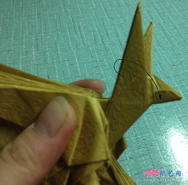 复杂的天廻龙手工折纸实拍教程