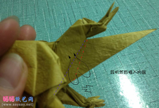 复杂的天廻龙手工折纸实拍教程