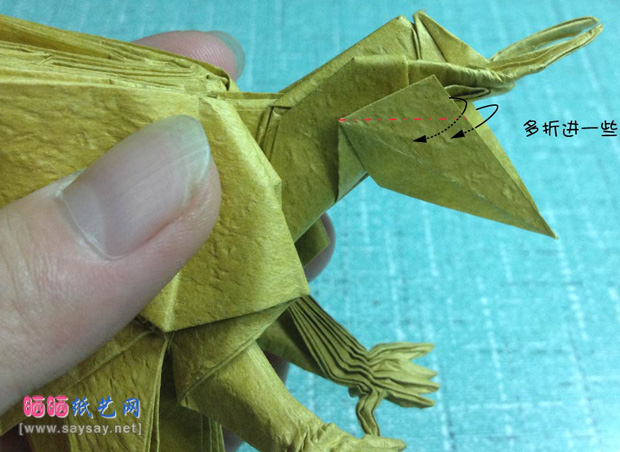 复杂的天廻龙手工折纸实拍教程