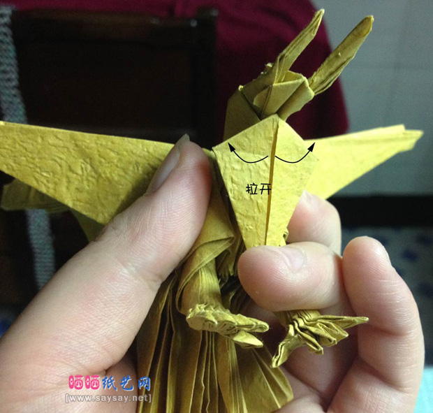 复杂的天廻龙手工折纸实拍教程