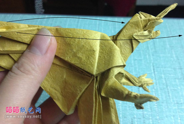 复杂的天廻龙手工折纸实拍教程