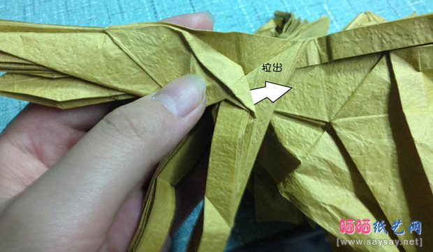 复杂的天廻龙手工折纸实拍教程