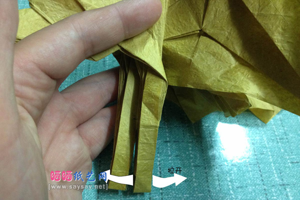 复杂的天廻龙手工折纸实拍教程